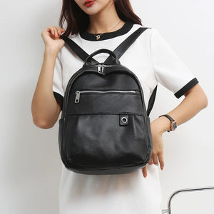Women's Large Capacity PU Leather Backpack for Girls School
