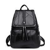 Women's Leather Backpack with Multi-Pocket Large Capacity for Outdoor Travel