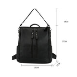 Women's Leather Backpack with Multi-Pocket Large Capacity for Outdoor Travel