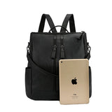 Women's Leather Backpack with Multi-Pocket Large Capacity for Outdoor Travel