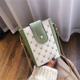 Women's Casual Bucket Bag with Chain Strap