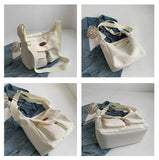 Women's Canvas Messenger Bag Large Capacity Girls Commuter Bag