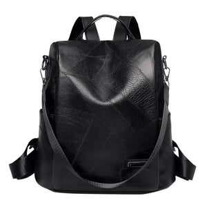 Women's Casual Leather Backpack with Adjustable Shoulder Strap