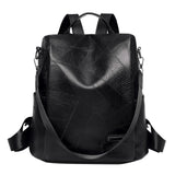 Women's Casual Leather Backpack with Adjustable Shoulder Strap