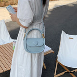 Solid High Pu Crossbody Bag Women Small Square Bag