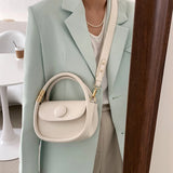 Solid High Pu Crossbody Bag Women Small Square Bag