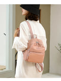 Women's Casual Solid Backpack Large Capacity Small Backpack
