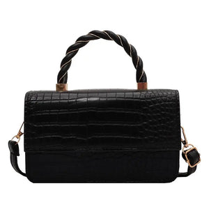 Crocodile Pattern Handbag Solid Shoulder Messenger Bag