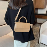 Crocodile Pattern Handbag Solid Shoulder Messenger Bag