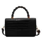 Crocodile Pattern Handbag Solid Shoulder Messenger Bag