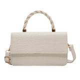 Crocodile Pattern Handbag Solid Shoulder Messenger Bag