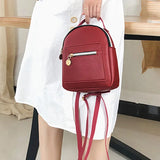 Women's Small Multi-function Backpack Satchel Shoulder Rucksack