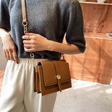 Women's PU Leather Shoulder Bag with Adjustable Strap
