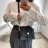Women's PU Leather Shoulder Bag - Adjustable Strap