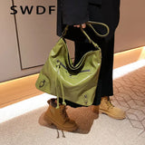 Retro PU Leather Shoulder Bag High Capacity Women Crossbody Tote