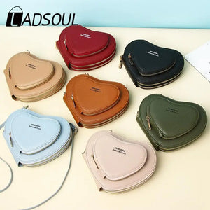 Women's Heart-shaped Shoulder Messenger Bag All-match Casual Phone Bag