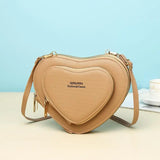 Women's Heart-shaped Shoulder Messenger Bag All-match Casual Phone Bag