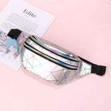 Women's Laser Belt Bags Waist Packs Fanny Pack Make-up Pouch