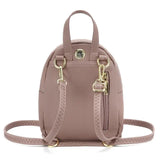 Women's PU Leather Backpack Solid Shoulder Bag Casual Large Capacity Mini