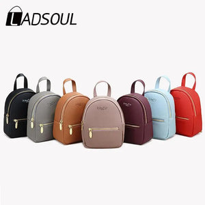 Women's PU Leather Backpack Solid Shoulder Bag Casual Large Capacity Mini