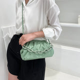 Women's Leather Handbags Vintage Solid PU Shoulder Bag