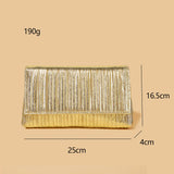 Metallic Evening Bag Women's Clutch Solid Shoulder Messenger Ladies