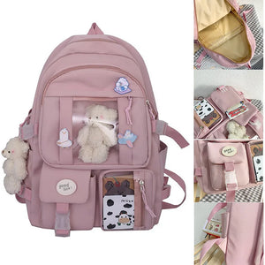 Women's Multifunction Backpack School Book Bag Pack Rucksack For Girls Female