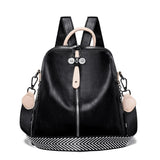 Women's Soft Leather Backpack - Large Capacity Travel Single Shoulder Backpack