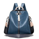 Women's Soft Leather Backpack - Large Capacity Travel Single Shoulder Backpack