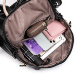 Women's Soft Leather Backpack - Large Capacity Travel Single Shoulder Backpack