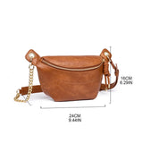 Women's PU Crossbody Bag Chest Pocket Shoulder Shopping Bag Travel Pouch