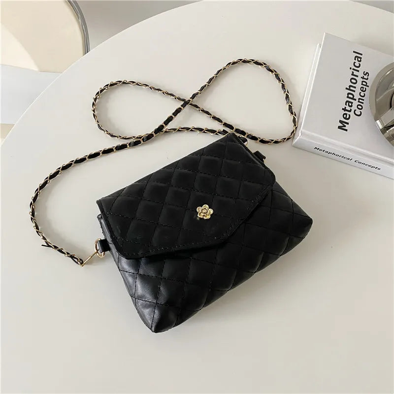 Women's Embroidered Thread Chain Bag Shoulder Crossbody Purse