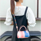 Women's PU Gradient Handbag Female Contrast Shoulder Messenger Bag