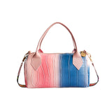 Women's PU Gradient Handbag Female Contrast Shoulder Messenger Bag