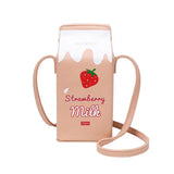 Women's PU Mobile Phone Bag Shoulder Crossbody Bag Fruit Cosmetic Bag