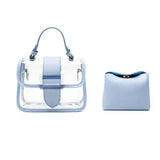 Women's PVC Transparent Handbag Female Sweet Solid Shoulder Crossbody Bag
