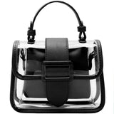 Women's PVC Transparent Handbag Female Sweet Solid Shoulder Crossbody Bag