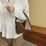 Women's Triangle Folding Shoulder Bag Solid Handbag