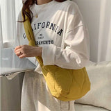 Women's Pleated Underarm Bag Retro Solid Shoulder Messenger Bag