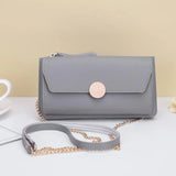 Women's Pu Leather Handbag Crossbody Bags For Ladies Solid Small Shoulder Bags
