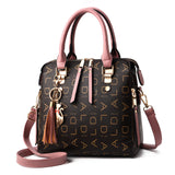 Women's Retro Letter One Shoulder Messenger Bag Large Capacity Handbag