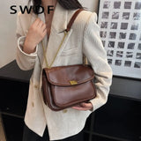 Oilskin Chain Bag Casual Shoulder Bag for Women