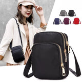 Women's Crossbody Shoulder Bag with Zipper, Multifunctional Storage Pouch