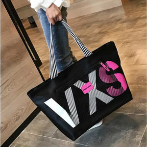 Women's Shoulder Bag Letter Dry Wet Separation Bag Large Capacity