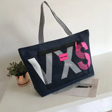 Women's Shoulder Bag Letter Dry Wet Separation Bag Large Capacity