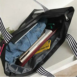 Women's Shoulder Bag Letter Dry Wet Separation Bag Large Capacity