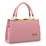 Women's Shoulder Bags PU Leather Bow Handbags Ladies Casual Large Capacity
