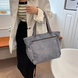 Canvas Large Tote Bag Japanese Corduroy Shoppers Handbags