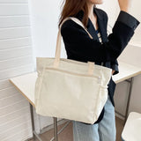 Canvas Large Tote Bag Japanese Corduroy Shoppers Handbags