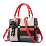 Women's Checkered One Shoulder Messenger Bag Texture Work Handbag